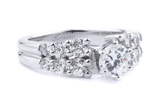 18KT.W ENGAGEMENT RING 1.05CT
